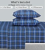 Vista 334 de RUVANTI Flannel Sheets Twin Size - 100% Cotton Double Brushed Twin Sheets Set, Deep Pockets 16 Inches, All Seasons Breathable & Extra Soft Bed Bali
