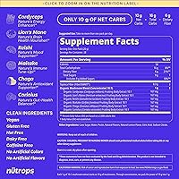 Vista 2 de Nutrops Lions Mane Mushroom Gummies for adults, Functional Nootropics, Herbal Brain Supplement for Energy, Brain Health, Cognitive, Memory & Focus