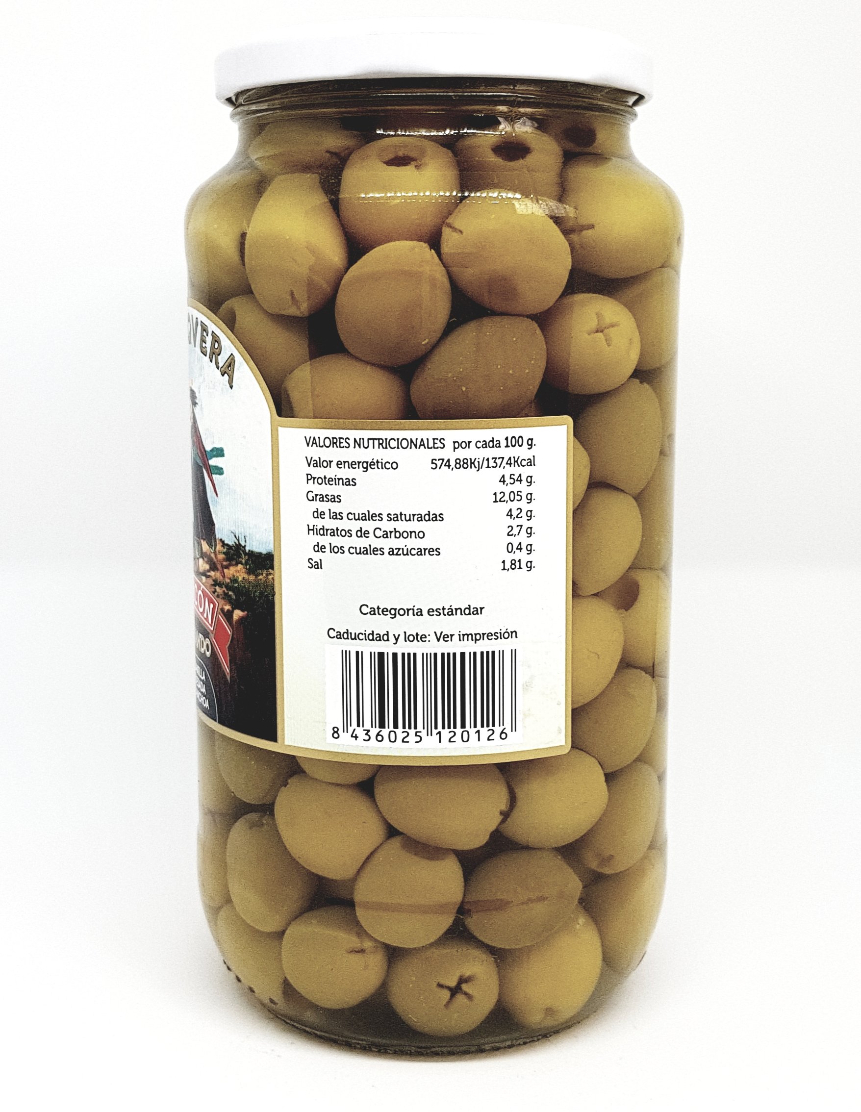 2 X 450 gr ACEITUNAS MANZANILLA DESHUESADA SABOR ANCHOA - CHICON — view 2