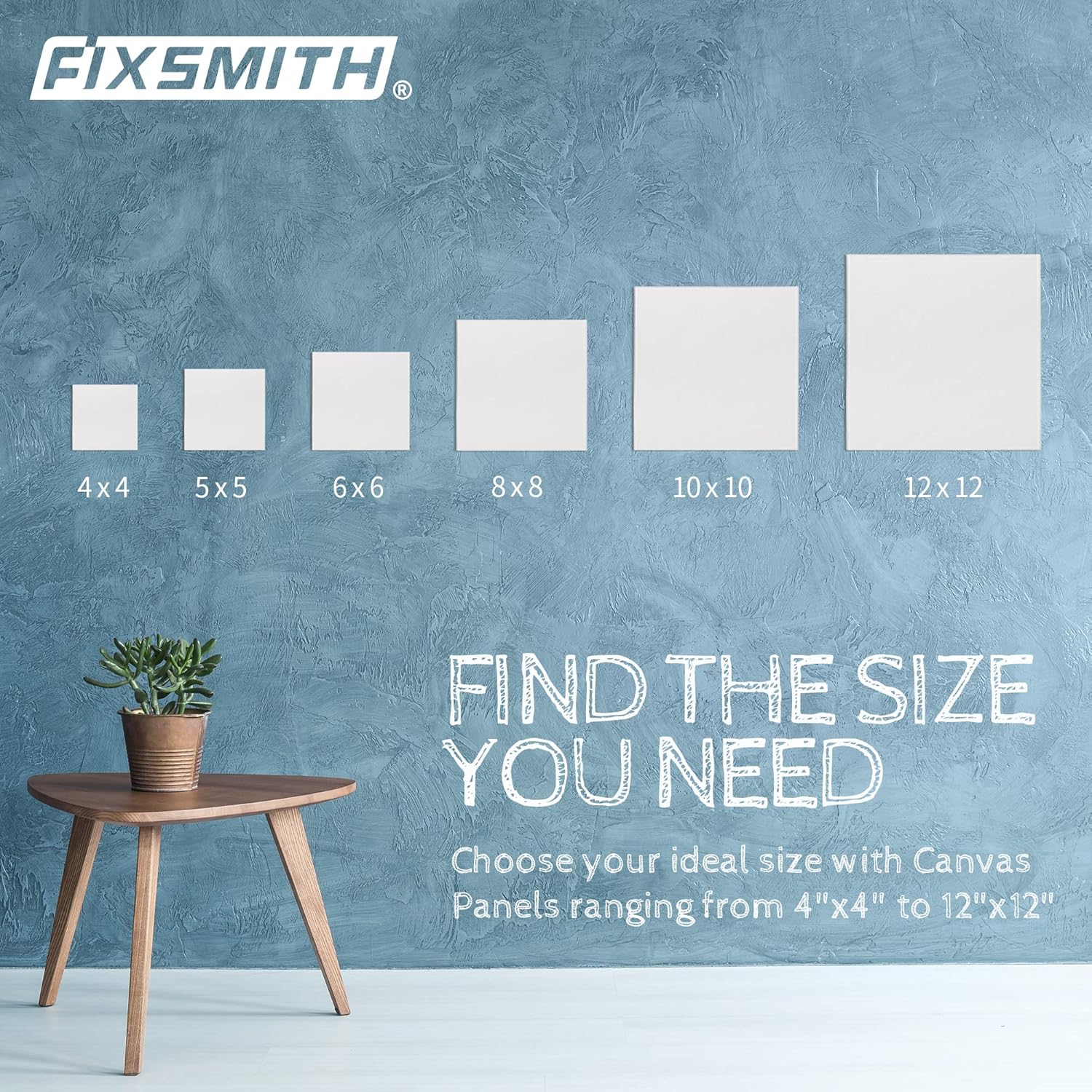FIXSMITH Canvas Boards for Painting 4x4 Inch, Super Value 24 Pack Mini Canvases, White Blank Canvas Panels, 100% Cotton Primed, Painting Art Supplies - Image 7