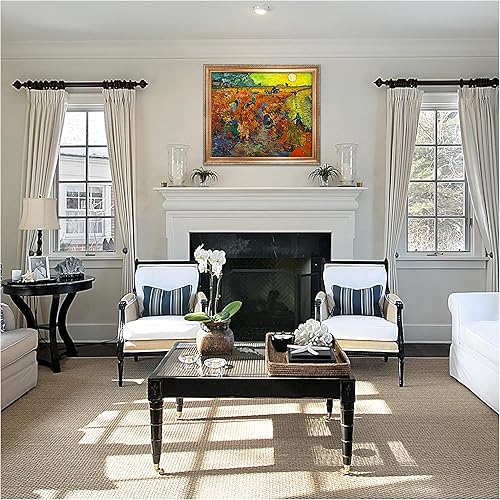 Miniatura 1084 de A&T ARTWORK The Starry Night de Vincent Van Gogh. Tamaño del marco: 36 x 30 pulgadas, tamaño de la imagen: 30 x 24 pulgadas, reproducciones clásicas