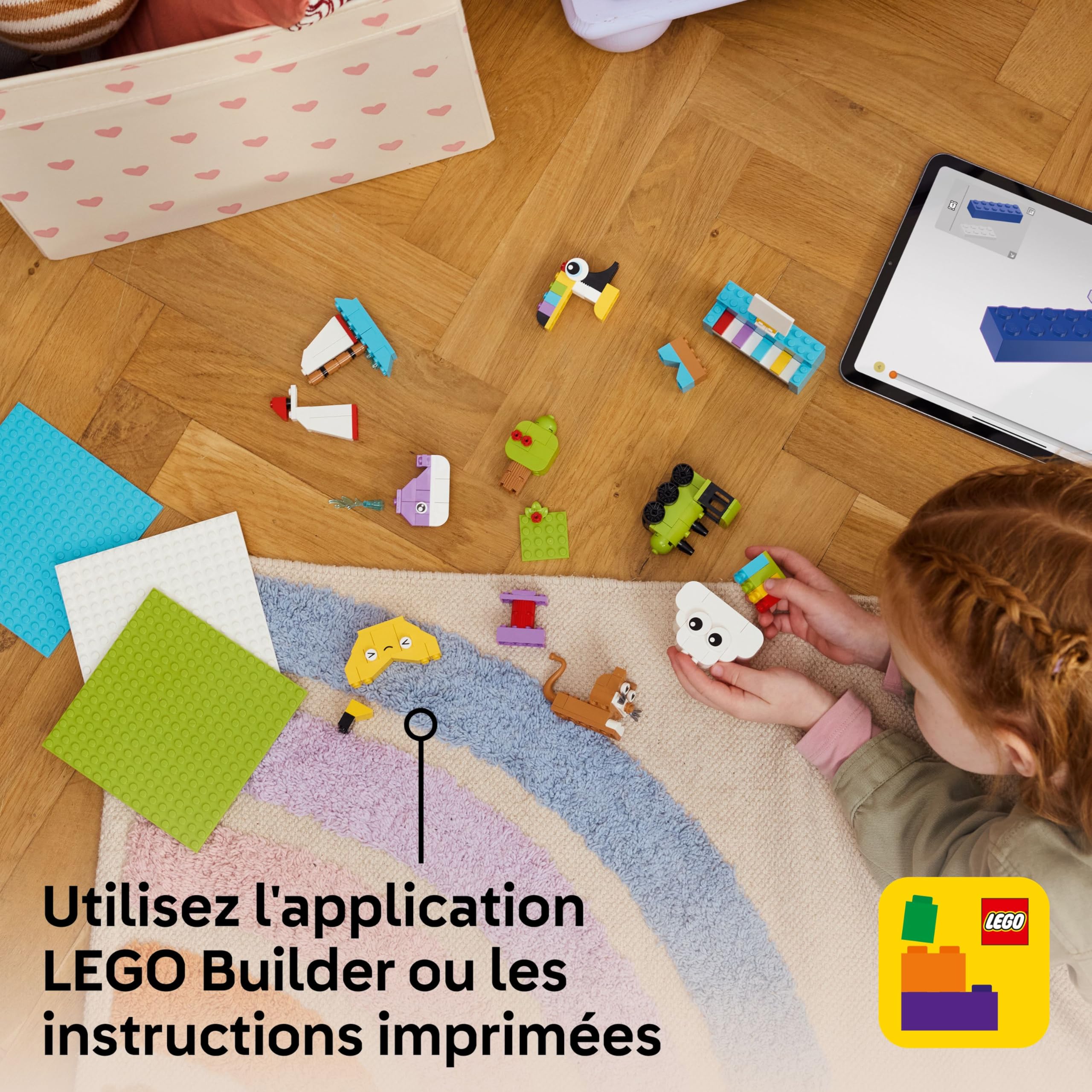 LEGO Classic La boîte créative pour Construire et Jouer - Jeu de Construction avec Briques colorées - Options Dont Une Maison, Un Chien ou Un Camion - Cadeau pour garçon ou Fille dès 5 Ans 11044
