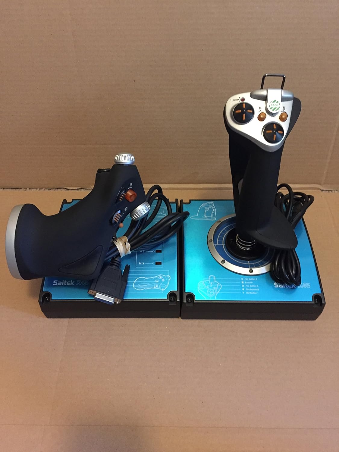 Saitek J24C X45 Flight Control System Joystick and Throttle (USB)