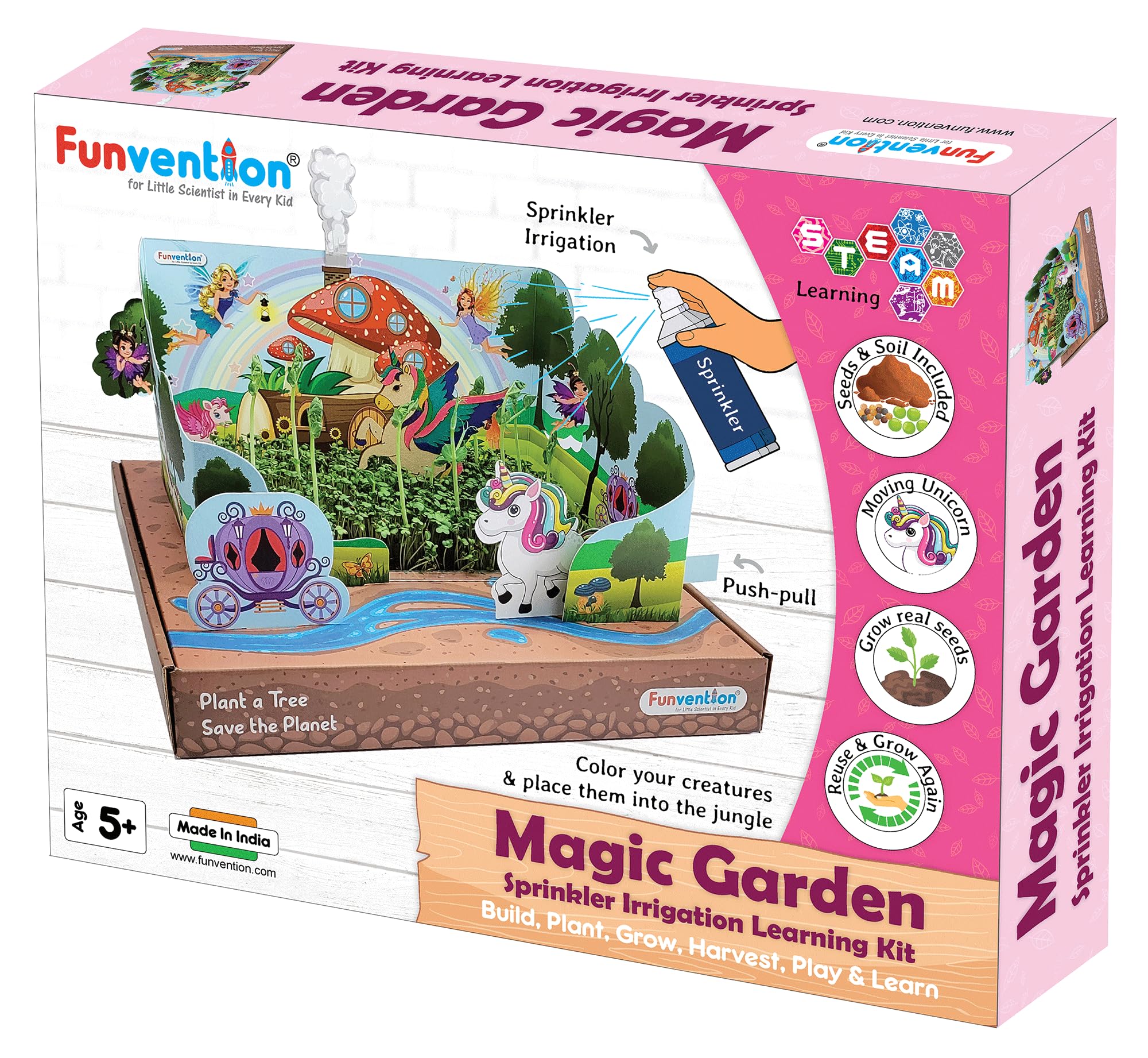Funvention Magic Garden Sprinkler Irrigation DIY STEM Learning Kit for Kids-image-7
