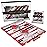 Premium Backgammon 15 Inches Medium Red - Backgammon Sets for Adults and Kids - Leatherette Back Gammon Board Game Set - Travel Backgammon Set Board Encased with Accessories