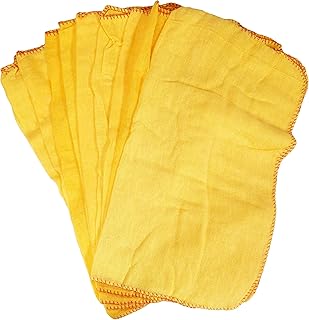 Jantex Staubtücher (10 Stück), Gelb, Wiederverwendbare Staubtücher, Baumwolle, waschbar, Oberflächen reinigen & polieren, Hält Staub fest für ein makelloses Ergebnis, Farbcodierte Reinigung, E943