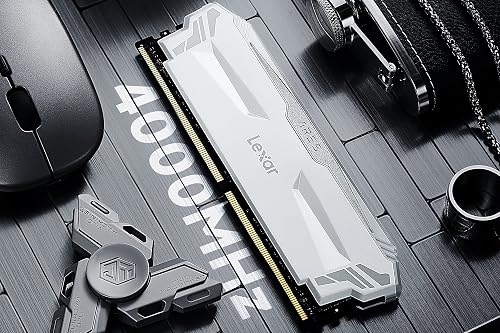 Lexar ARES RGB RAM DDR4 16Go Kit (2x8Go) 4000 MHz, DRAM 288-Pin U-DIMM PC Mémoire RAM, XMP 2.0 Memoire Haute Performance, CL18-22-22-42, PC4-32000, Blanc - 2