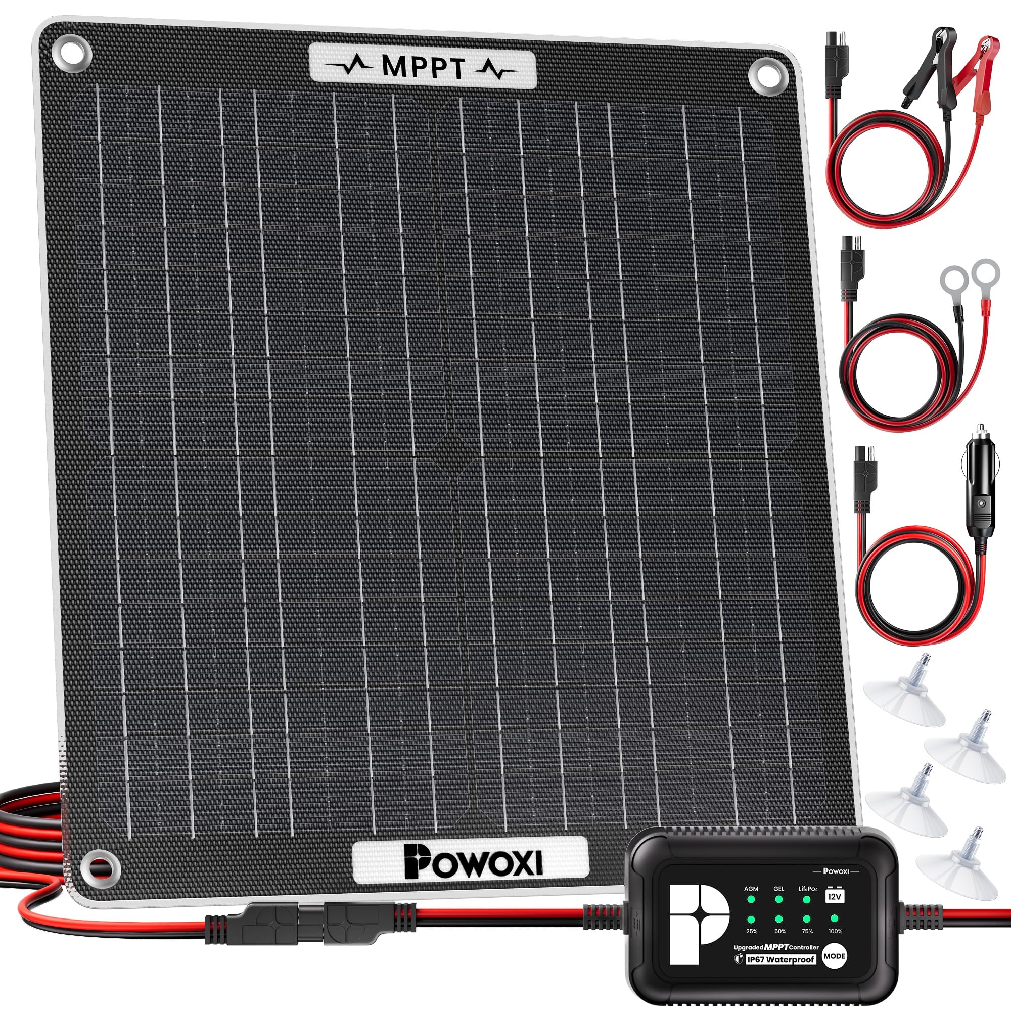 POWOXI 30W Solar Battery Charger