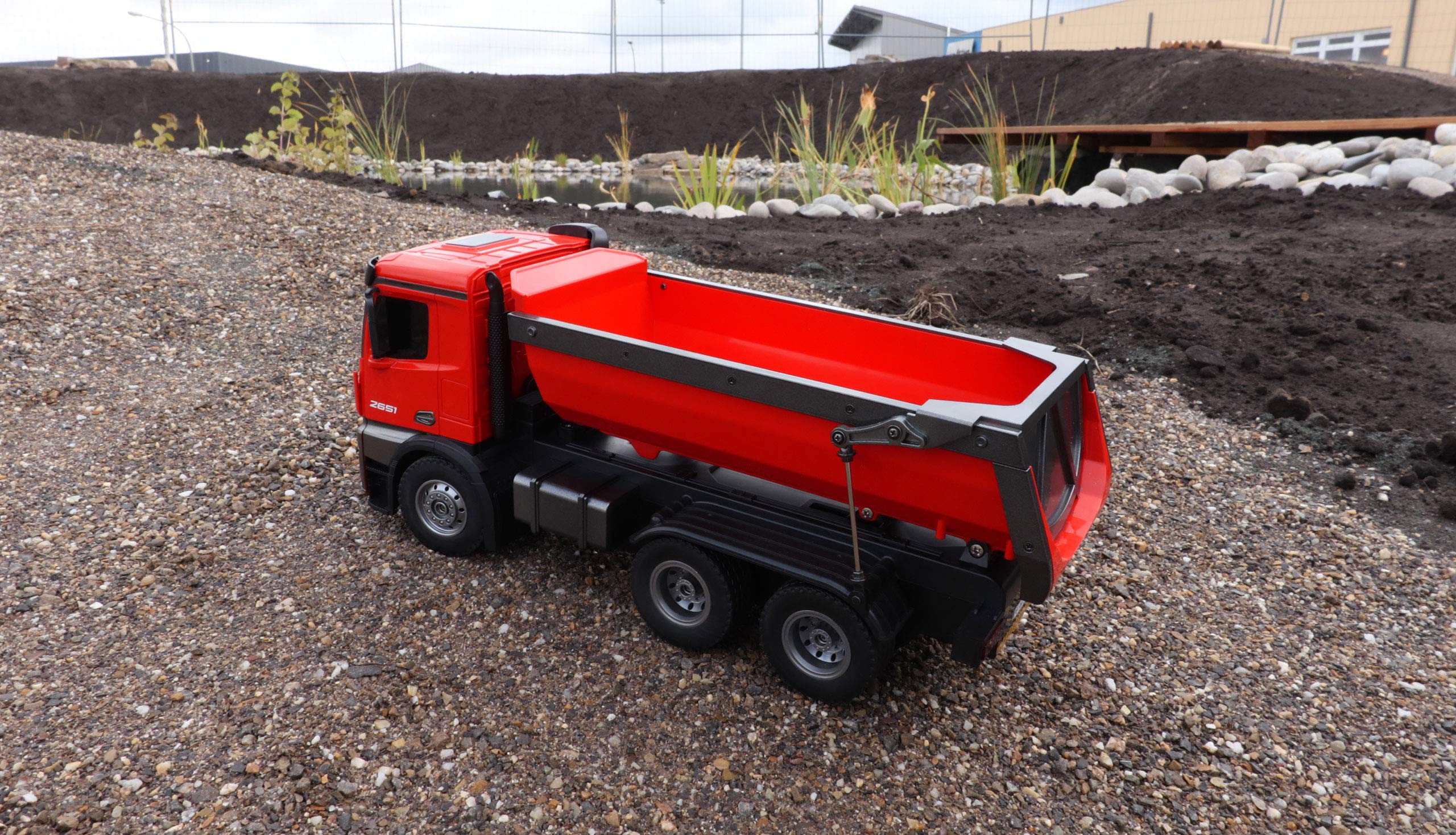 Amewi 22407 Mercedes Benz Arocs elettrico Camion RC pronto all'uso (RTR) con batteria e caricatore