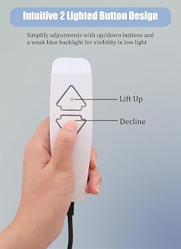 Lift Chair Remote Replacement, 5 Pin 2 Lighted Button Hand Control with 6Ft Cord for Power Lift Recliner Chairs Accessories, Recliner Control Replacement Parts