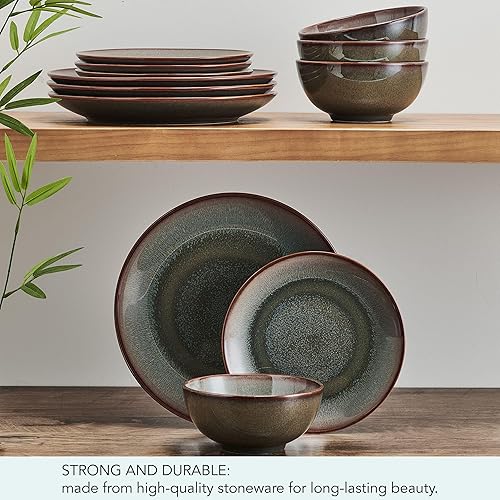 Miniatura 6 de Pfaltzgraff Mackensie - Juego de vajilla de 12 piezas, servicio para 4, multicolor