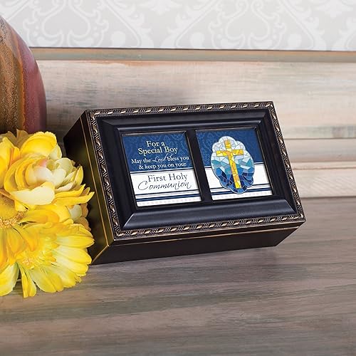 Miniatura 5 de Cottage Garden Caja de música negra mate para niño especial de la primera comunión que reproduce el aleluya de Handel