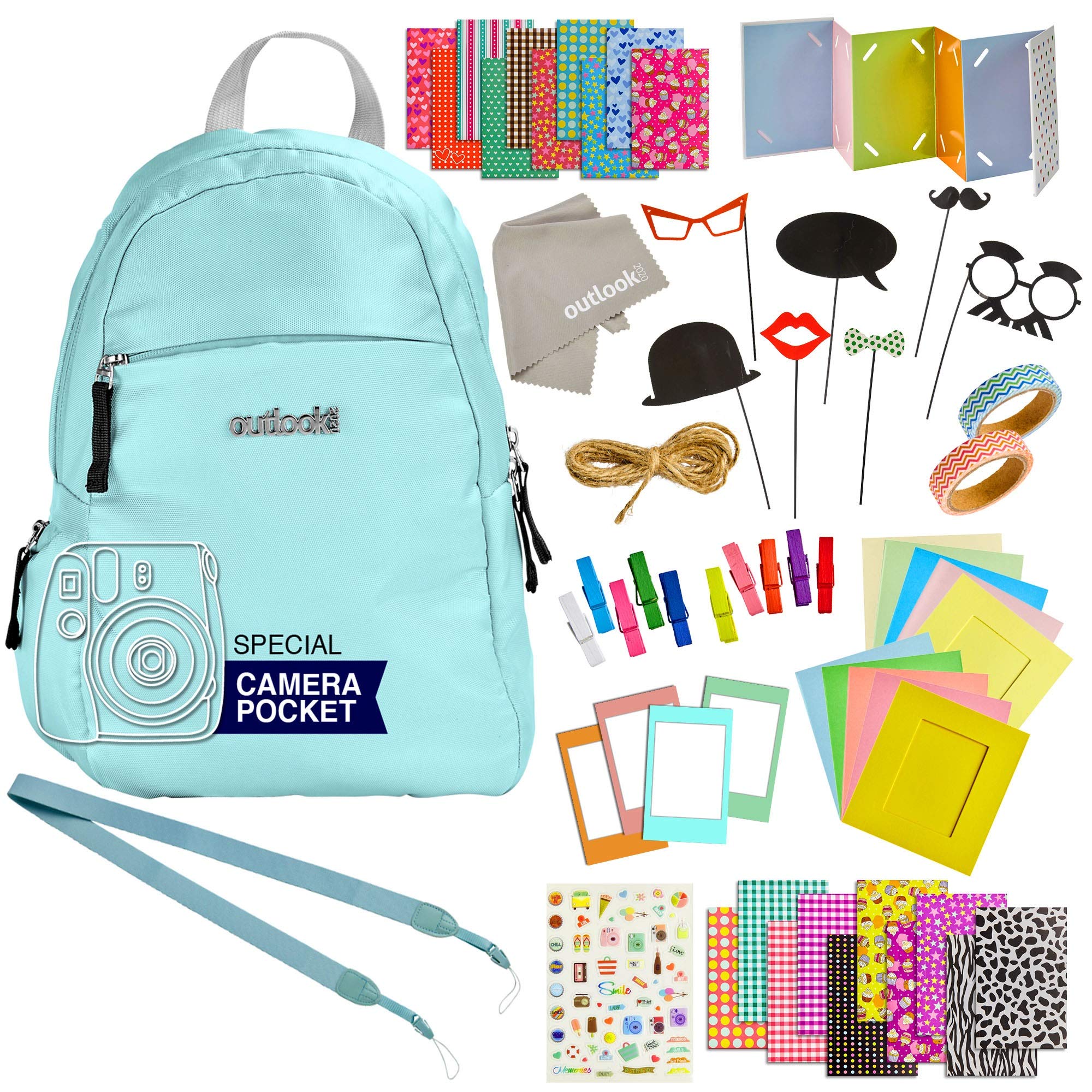 fujifilm instax mini 9 backpack 40 Piece Fujifilm Instax Mini 11 9 8 90 70 Camera Accessories - Travel Kit  Bundle
