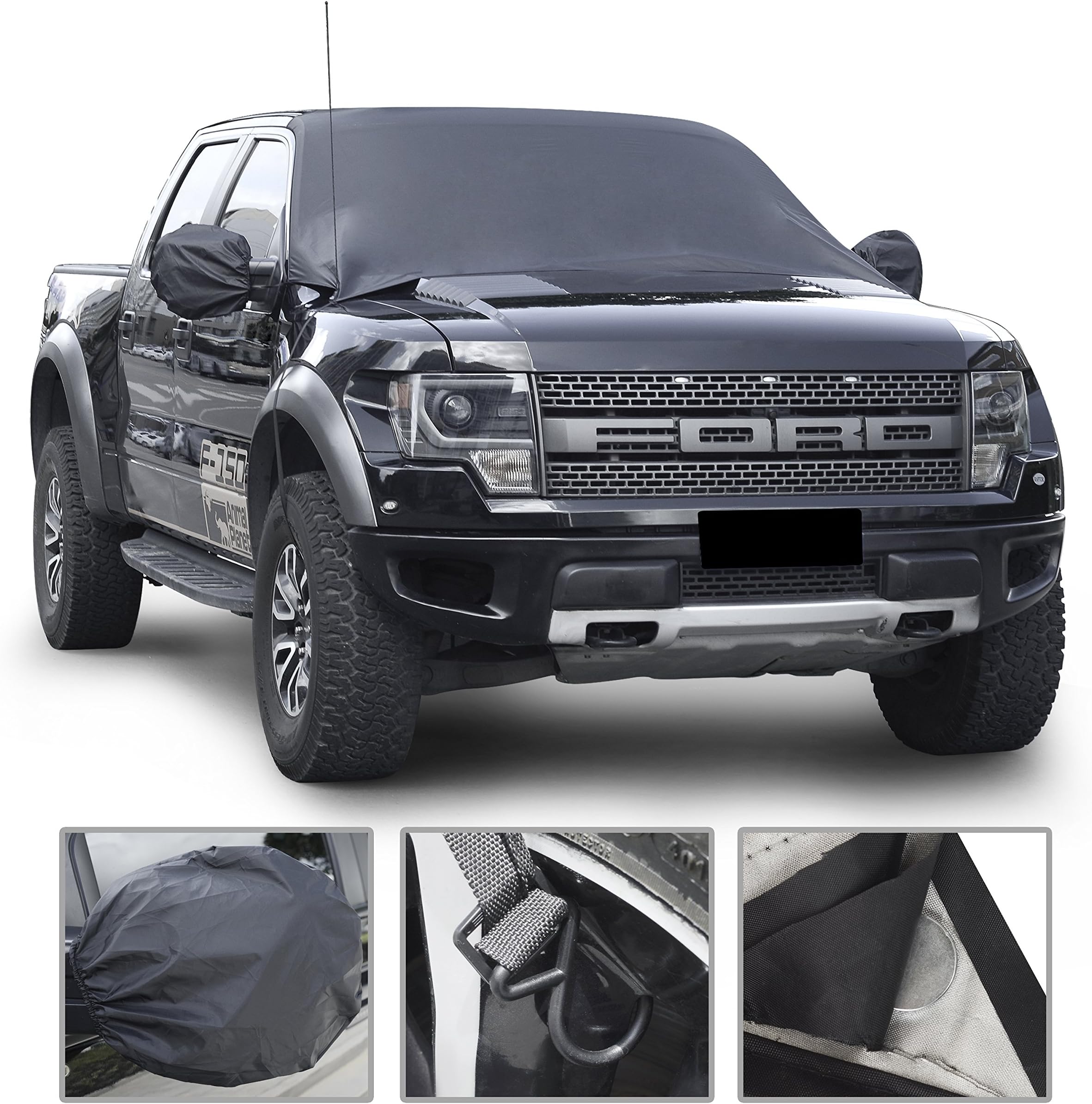 Car Windshield Snow Cover By Mak Tools,Extra Large Size for Most Vehicle,72"x57"With Mirror Snow Covers