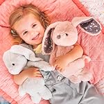 B. toys Happyhues Butterscotch Bunny Stuffed Animal, 12-Inch, Beige Bunny | B. softies beige bunny with confetti-patterned floppy ears, pink paws, machine-washable rabbit toy, Newborn, Soft Toys