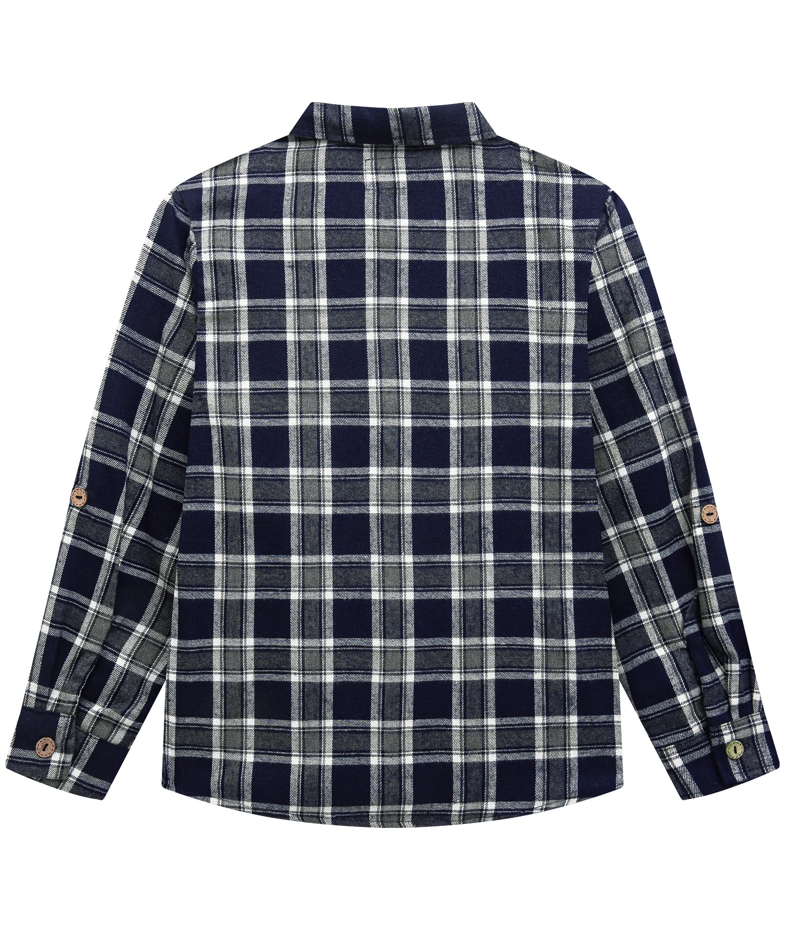 JACKETOWN Camicia Camicia da Bambino a Maniche Lunghe a Quadri per Bambini Camicia Casual per Bambini Camicie in Cotone Camicia per Bambini con Taschino sul Petto