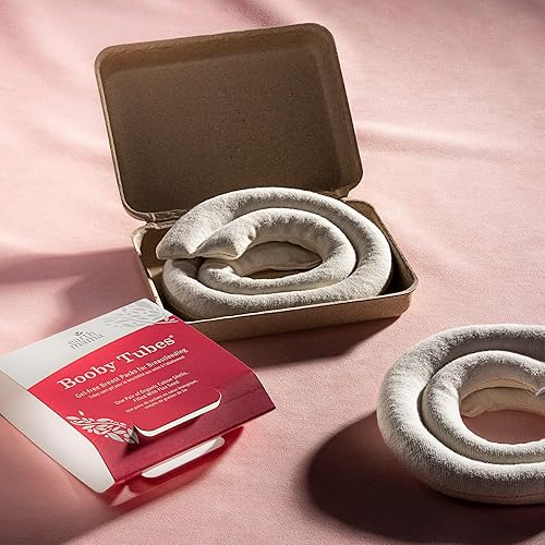 Miniatura 5 de Earth Mama Booby Tubes | Paquetes de lactancia de compresa caliente y fría sin gel para lactancia materna y senos sensibles, 4.2 onzas
