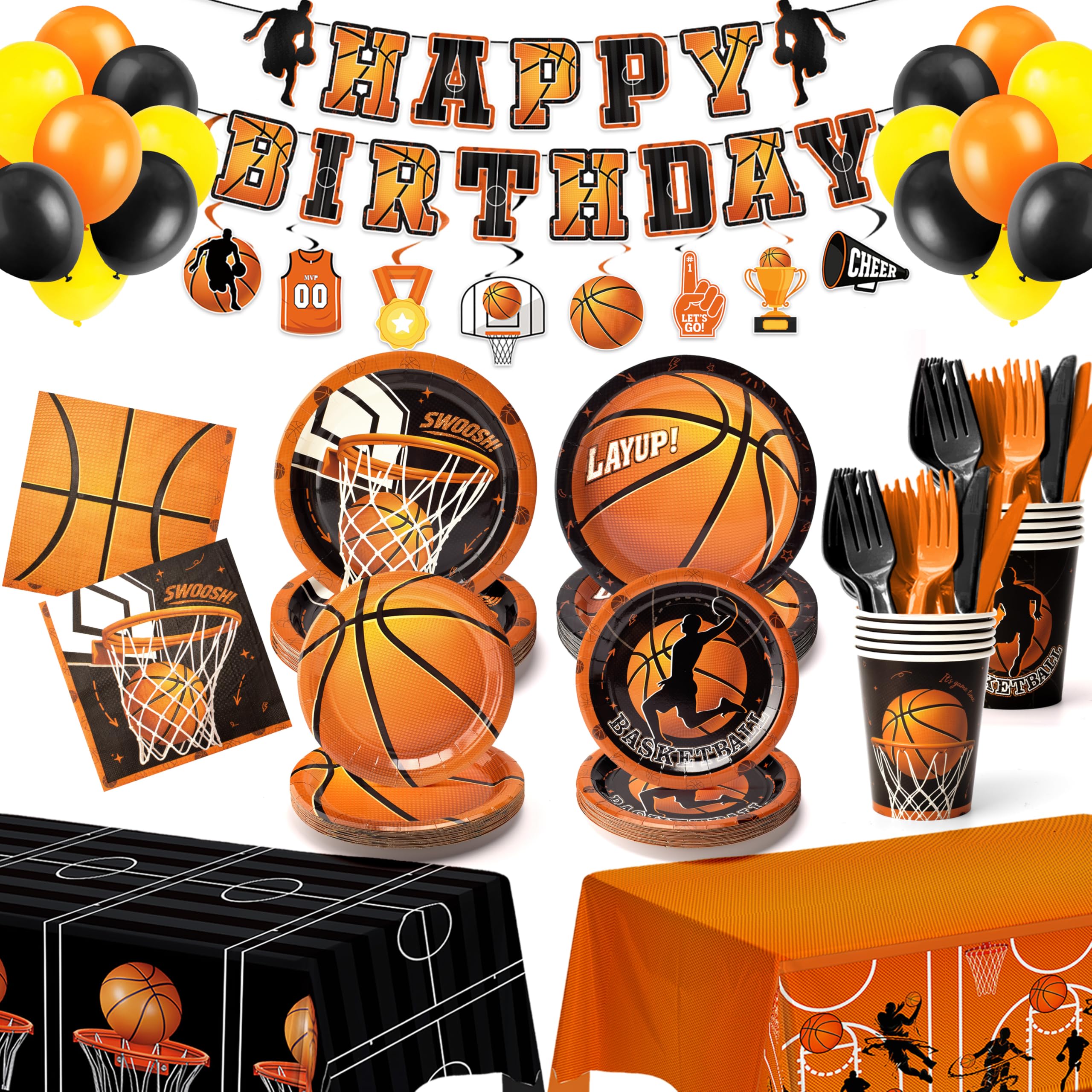 Kinovo 185PCS Basketball Party Decorations