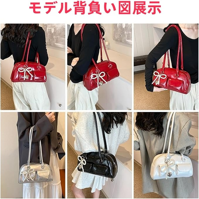 Amazon | [XXNEXBKT] ボストンショルダーバッグリボンバッグ