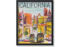 San Francisco Vintage Travel Poster - Chic California Print
