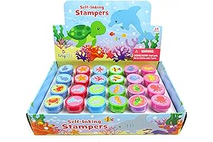 TINYMILLS 24 Piece Ocean Animal Stampers for Kids Sea Life Animal Stamps...