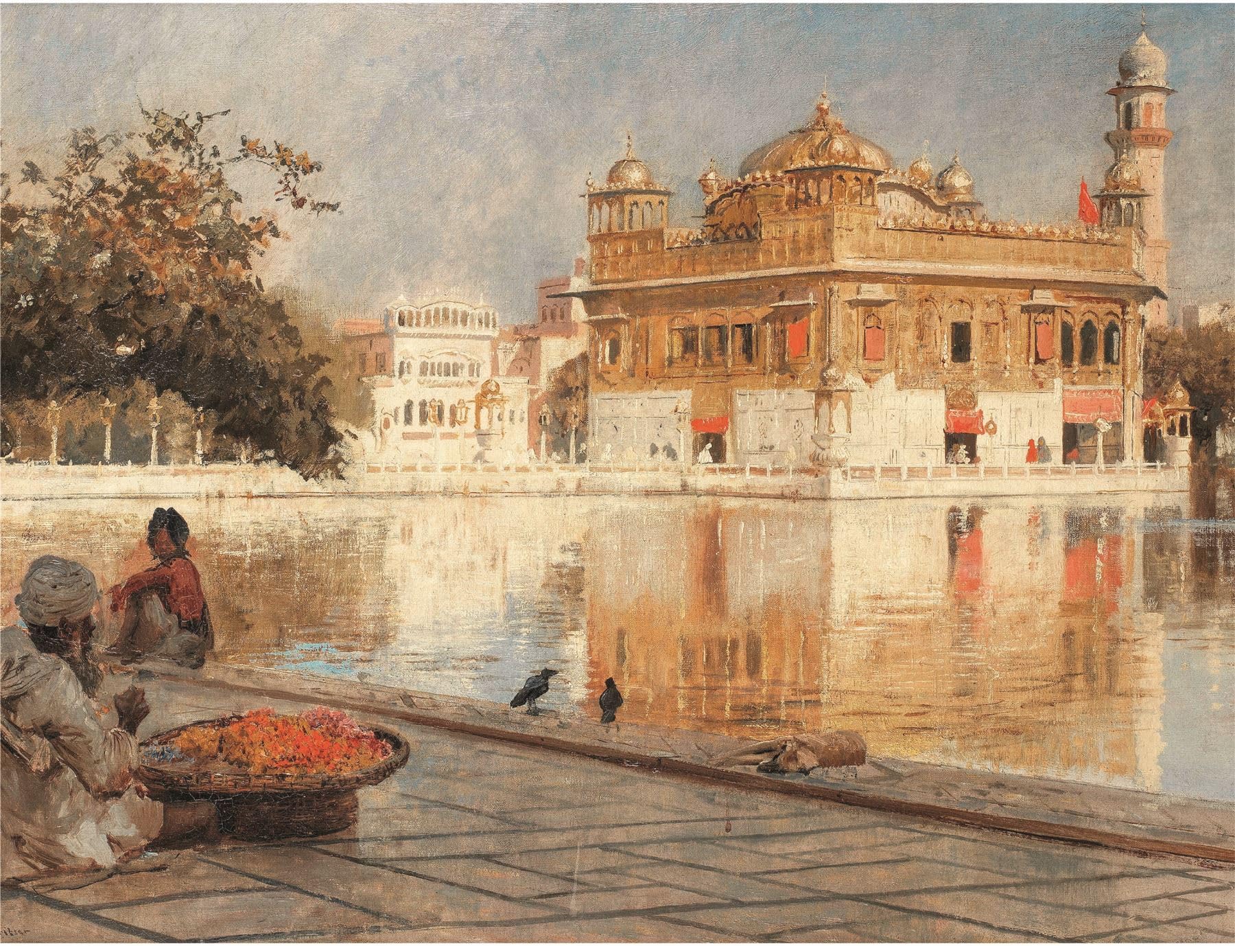 Painting of the Golden Temple, Amritsar, by Edwin Lord Weeks 1000 Piece Jigsaw Puzzle