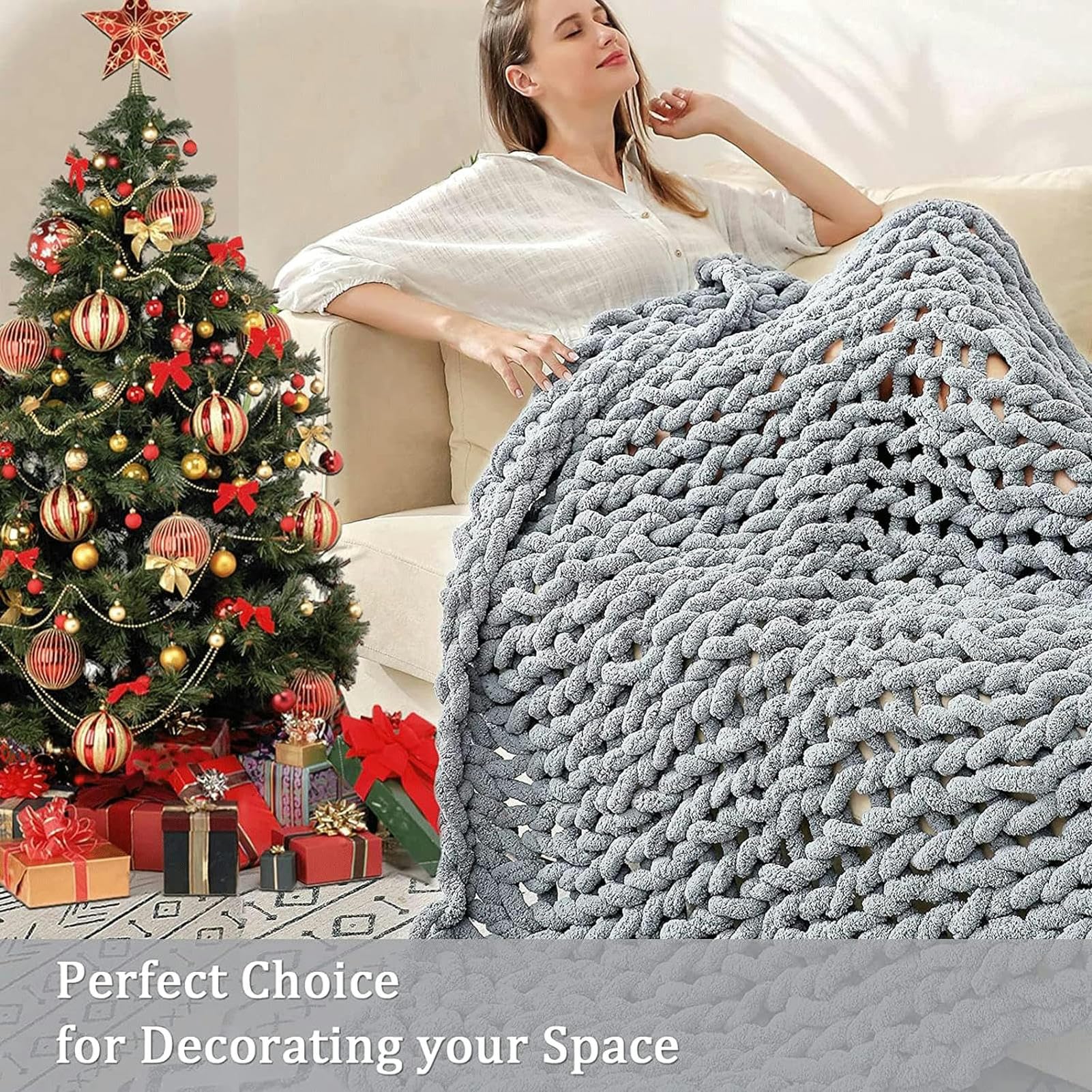 Chunky Gebreide Gooien Deken Chunky Gebreide Deken Gebreide Gooien Hand Gebreide Wollen Deken Warme Gezellige Mode Sofa Deken Yoga Mat Tapijt Home Decor Cadeau,Groen,120x150cm(47x60inch