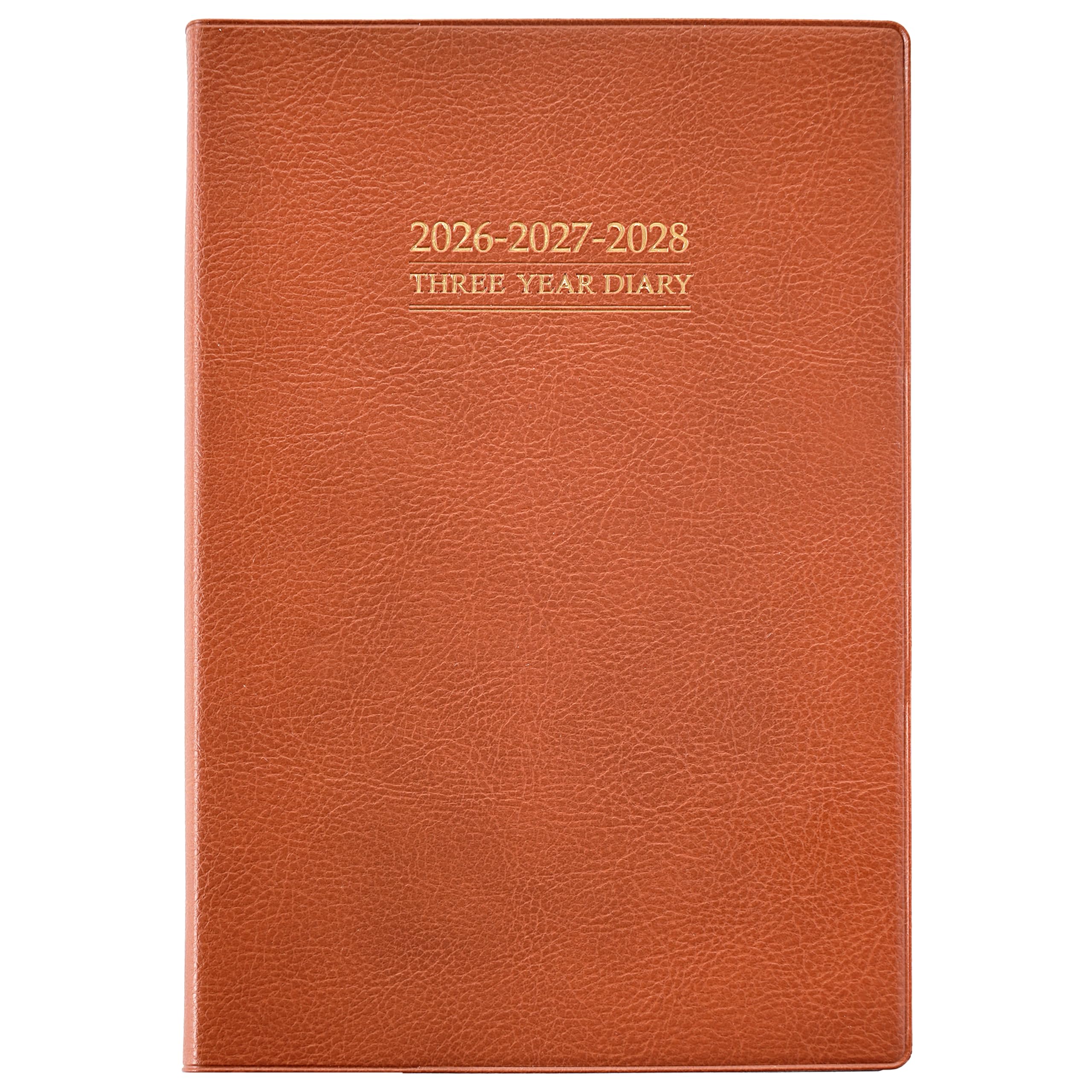 手帳 2026-2027-2028年 A5 3年連用日記 14.7×21.4cm 【3年日記】2026年手帳 ブラウンです (2026年 1月始まり)
