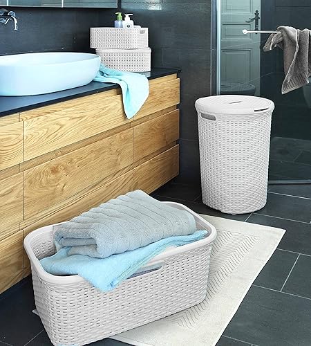 Miniatura 4 de Curver Style Laundry - Cesta rectangular (45 litros), color gris