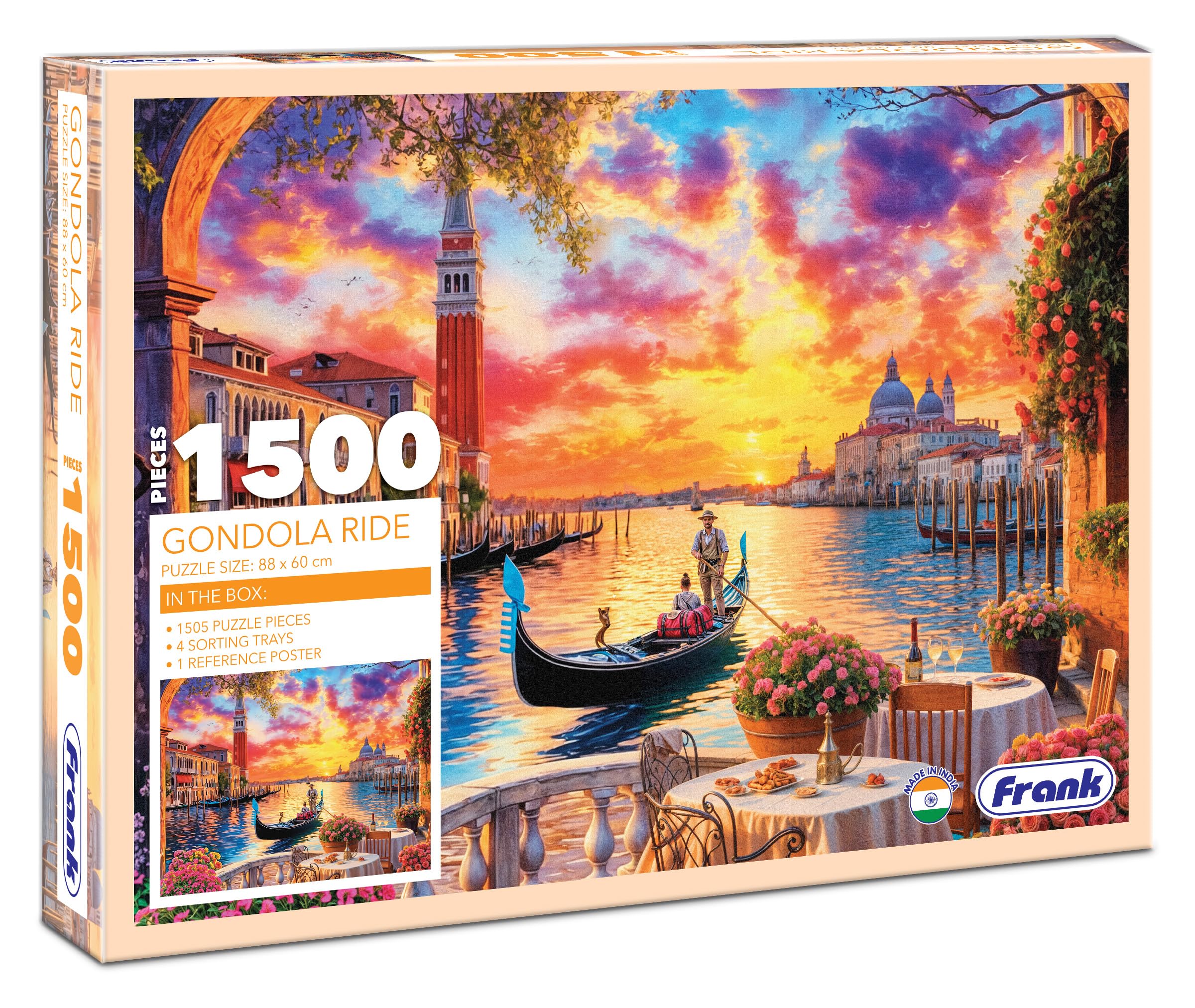 Frank Gondola Ride 1500 Piece Jigsaw Puzzle for Adults & Teenagers | Puzzle Game for Ages 15+ | Matte Finish Board | Includes 4 Sorting Trays | Jigsaw Puzzle for Adults & Kids | Made in India
