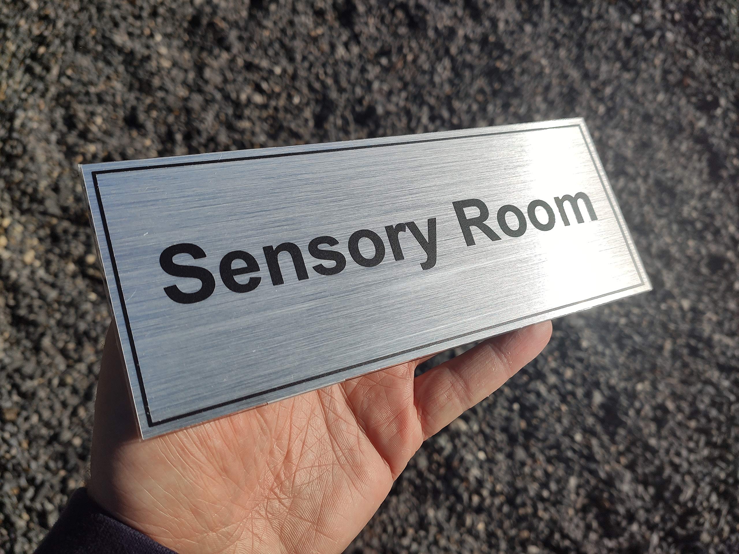 decal arts Sensory room Aluminium Door Office Sign | Self Adhesive Fixing | Size 200mmX80mm