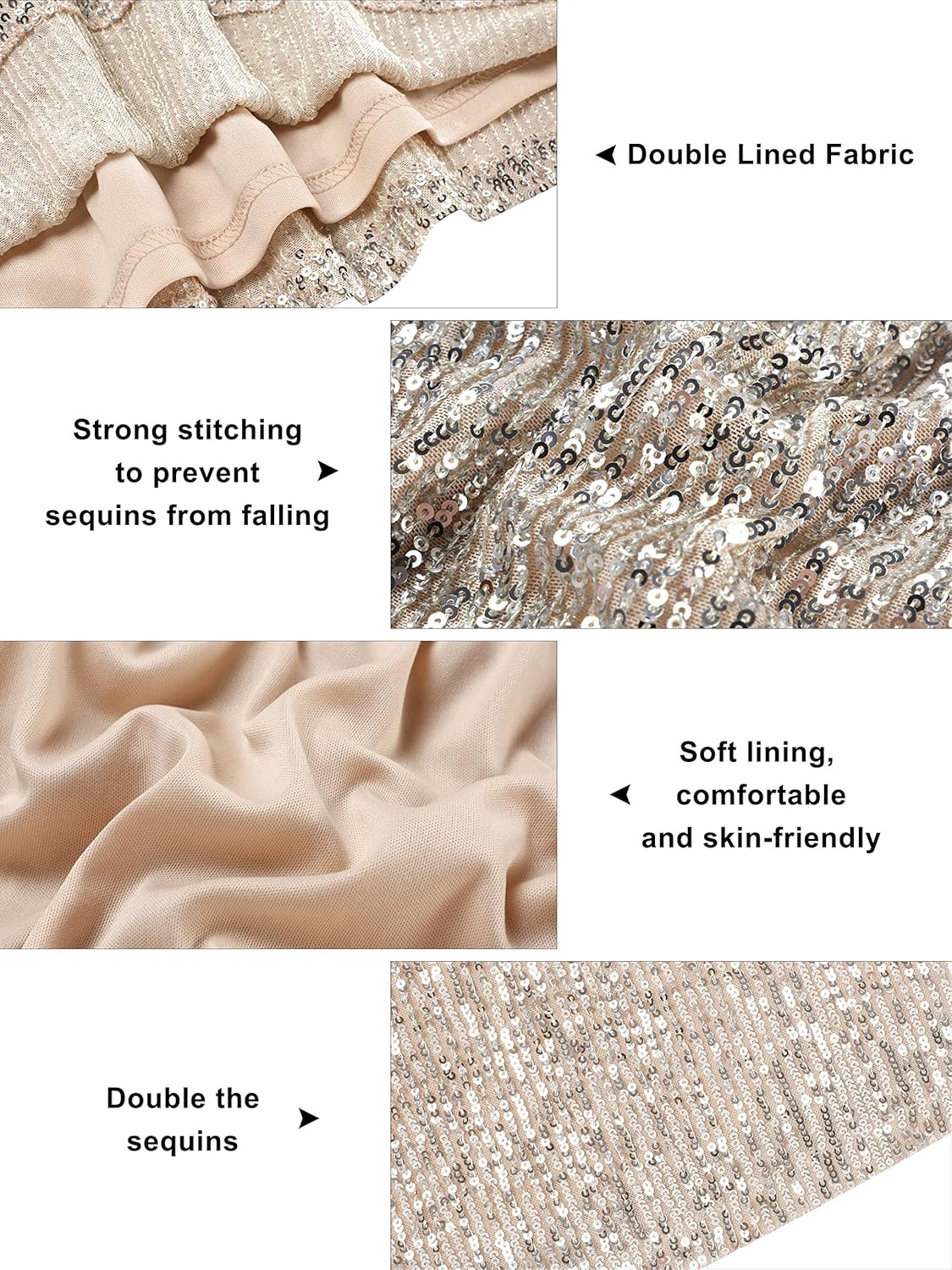 Sucolan Women's Sequin Tops Sparkly Glitter Blouses Sequined Short Sleeve Shirts for Holiday Club Night S-2XL - Image 5