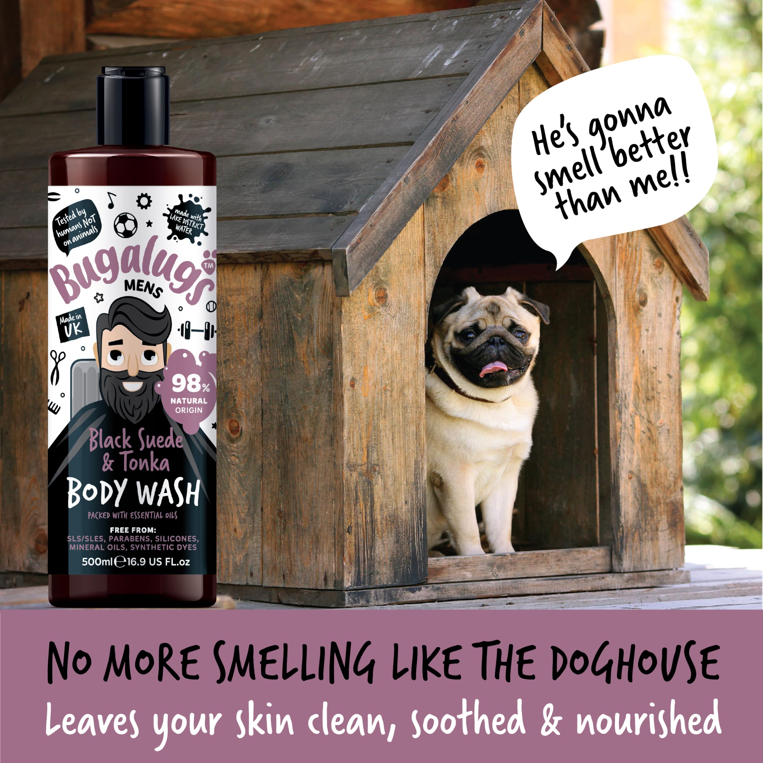 BUGALUGS Mens Shower Gel 500ml - Image 2