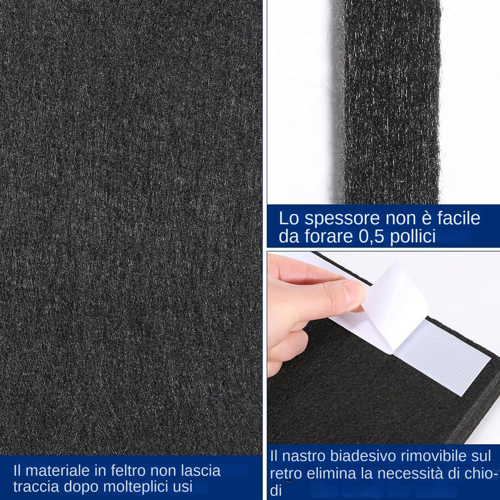 Protezione Parete Per Freccette,Pannello Protettivo Per Bersaglio - Tappeto Nero Resistente Protezione per Casa Sala Giochi Ufficio Scuola