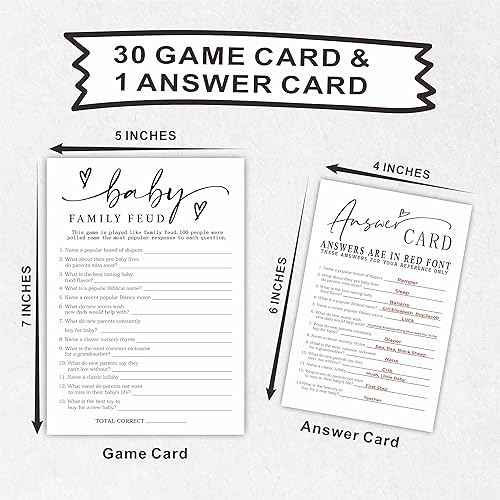 Miniatura 6 de Tarjetas de Baby Shower Word Scramble  Juego de fiesta minimalista y actividad  Tarjetas de juego de 5 x 7 pulgadas, juego de revelación de género,