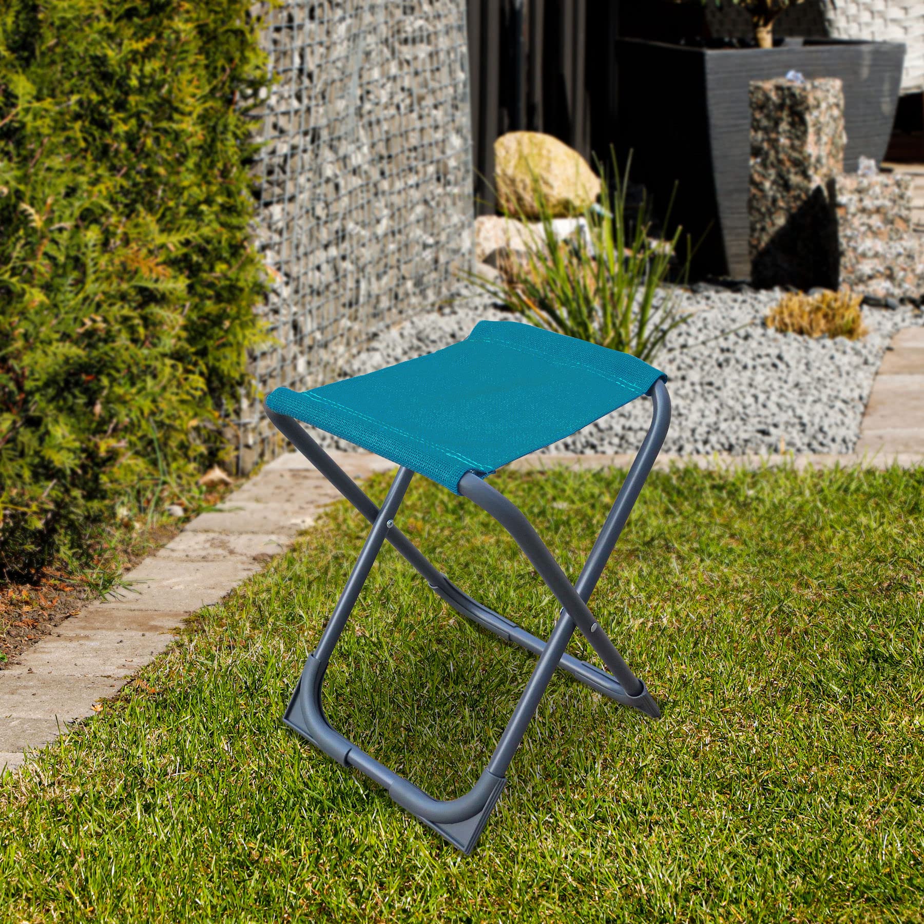 Tabouret Pliant EVER ADVANCED Trépied - 53,3cm Haut, 102kg Charge - Poche Latérale - Camping, Pêche