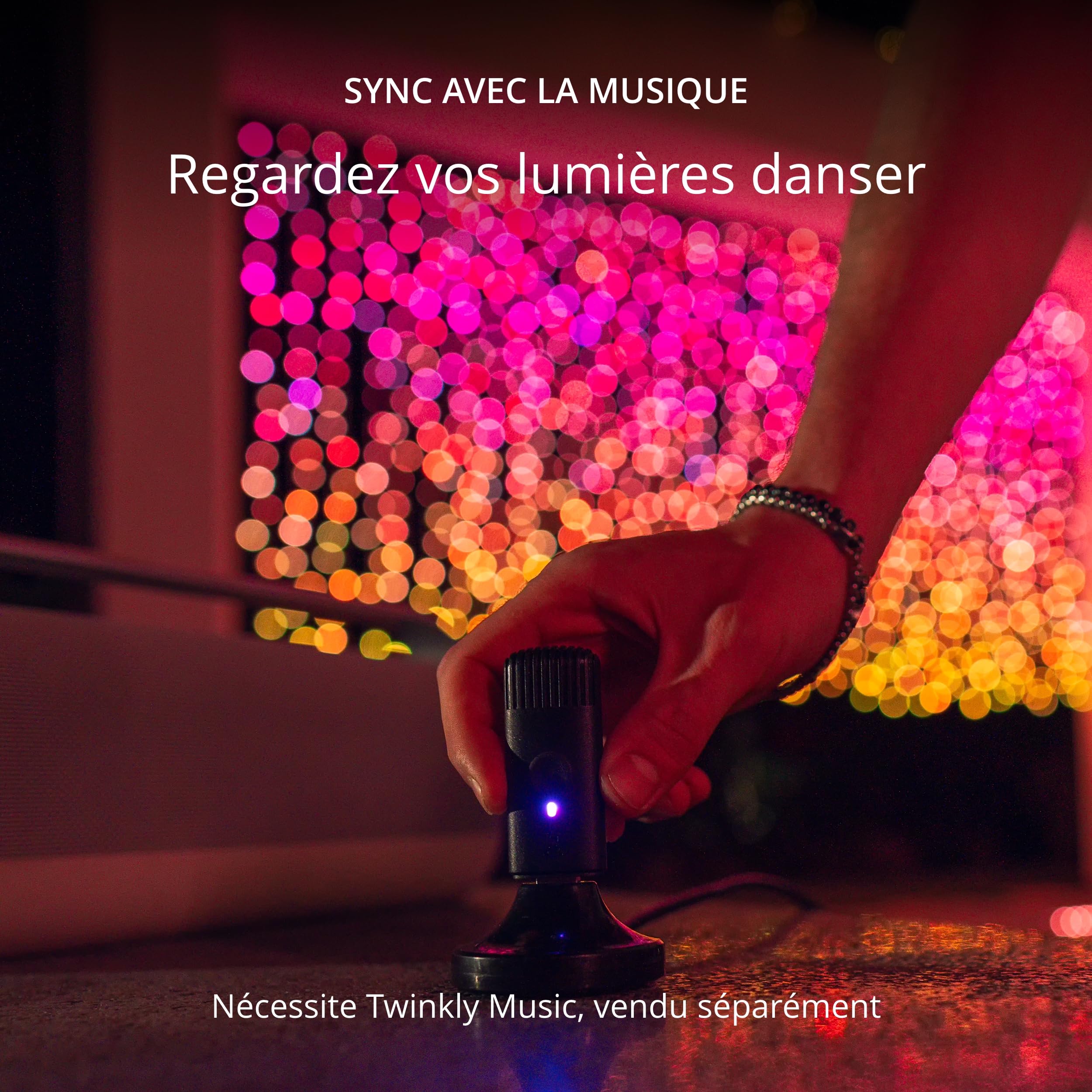 Twinkly Curtain 210 LED RGB+Blanc, Guirlande LED Extérieure et Intérieure, Lumières Smart RGB et Blanc, Compatible avec Alexa, Google Home, IP44, Contrôle App, Fil Transparent, 1.5m x 2.1m