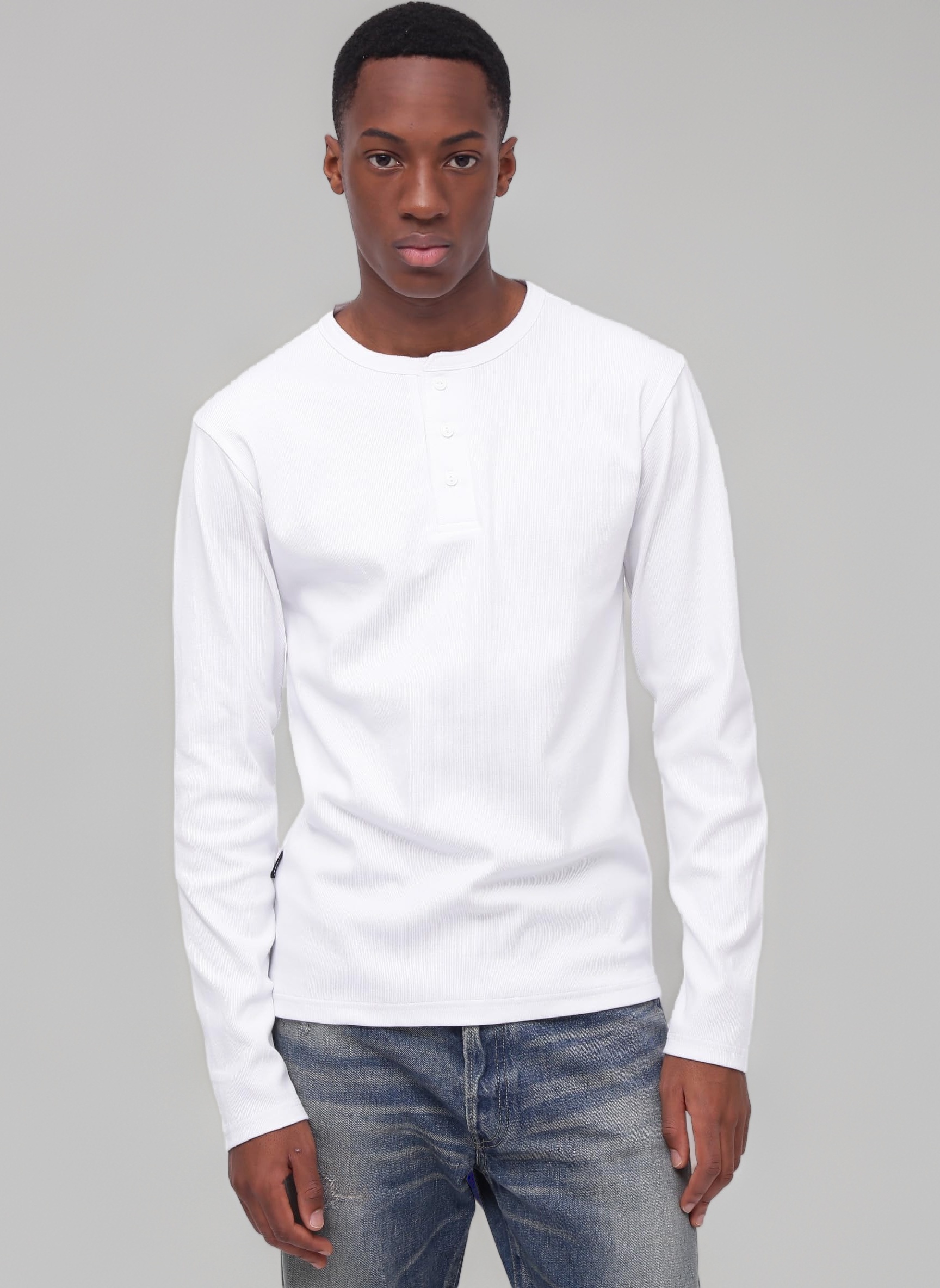 Amazon.co.jp: [Avirex] DAILY RIB L/S HENLY NECK TEE デイリー