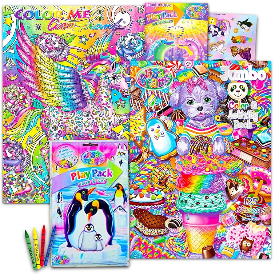 Amazon.co.jp: Lisa Frank 塗り絵スーパーセット 女の子用