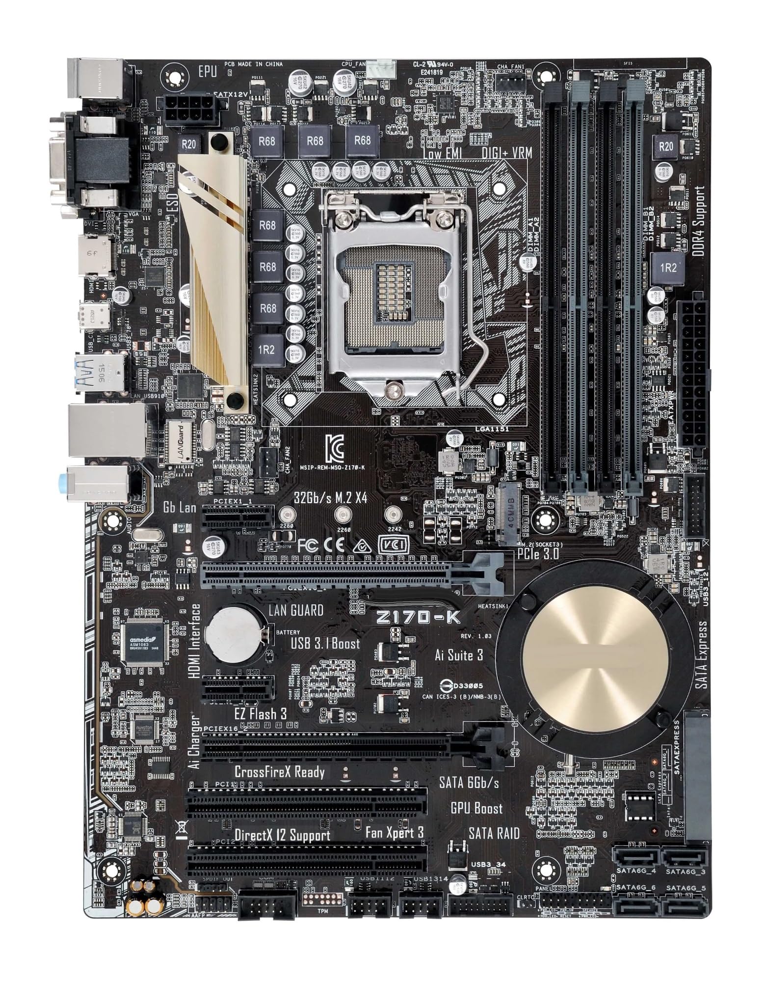 scheda madre Fit For Asus Z170-K | Z170 Socket LGA 1151 I7 I5 I3 DDR4 32G SATA3 USB3.0 ATX Scheda madre