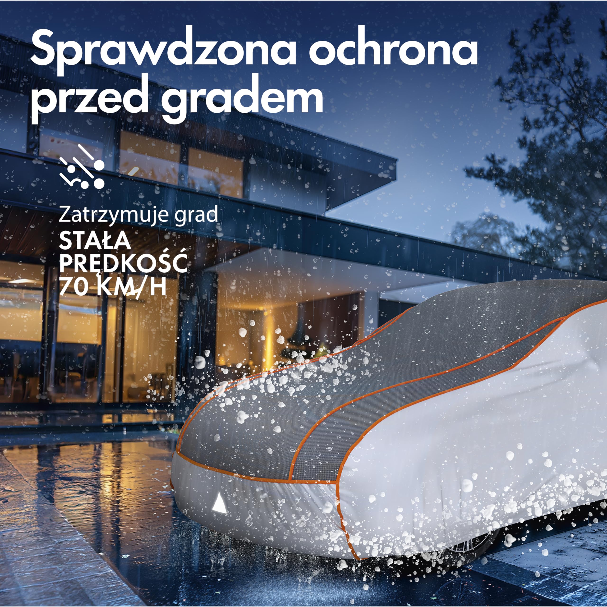 WALSER Auto plandeka przeciwgradowa Perma Protect osłona przeciwgradowa, Zwycięzca pod względem ceny* pokrycie samochodu grad, rozmiar: L 30975