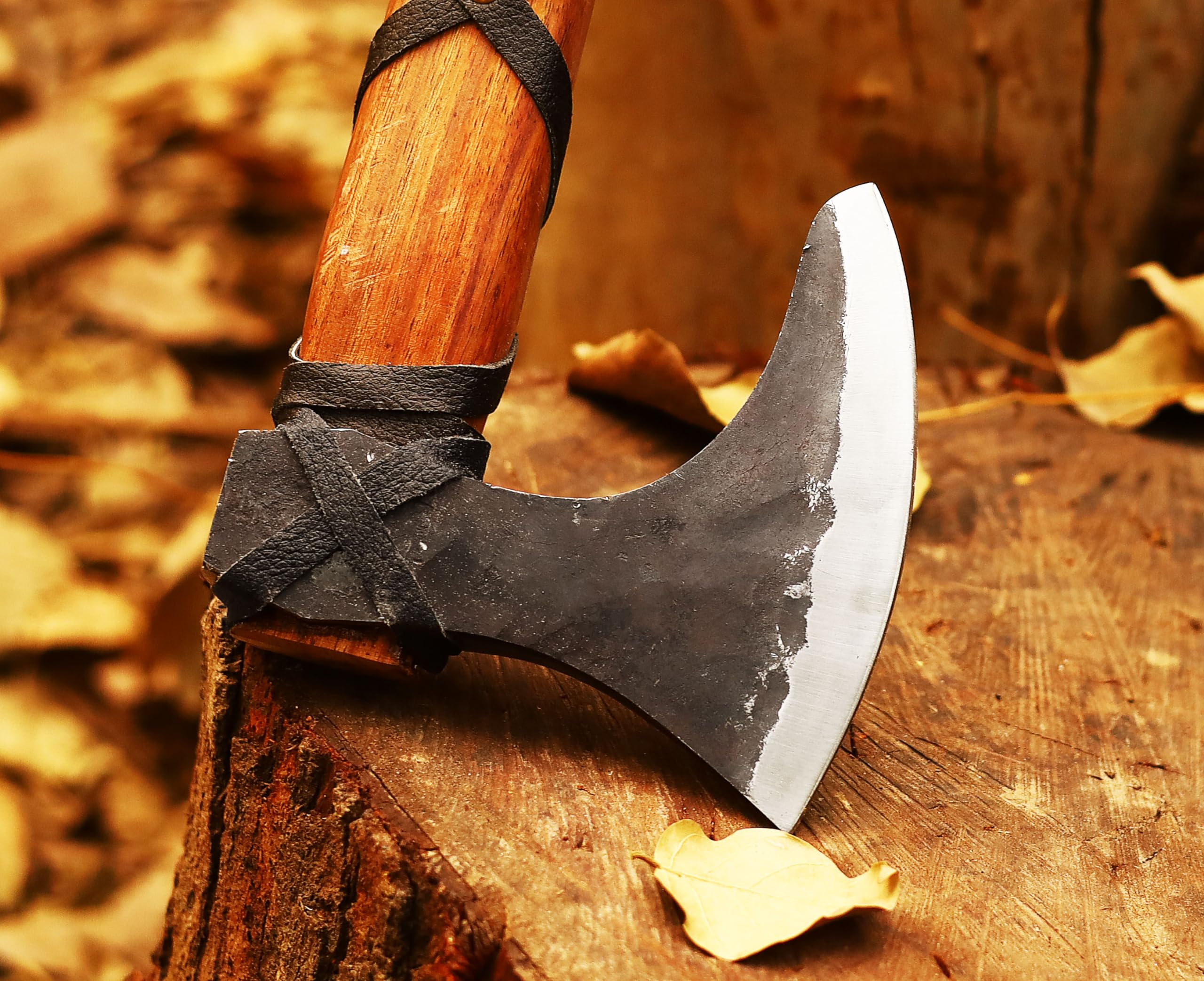 Ascia vichinga fatta a mano, caccia, attività all'aperto, campeggio, sopravvivenza, ascia, ascia norse, 1095, acciaio al carbonio, palissandro, manico, anniversario, compleanno, Natale, idea regalo