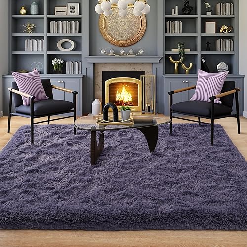 Miniatura 10 de Rostyle - Alfombras suaves y esponjosas para el dormitorio, sala de estar, alfombras peludas, alfombra de Navidad para niñas, niños, alfombras