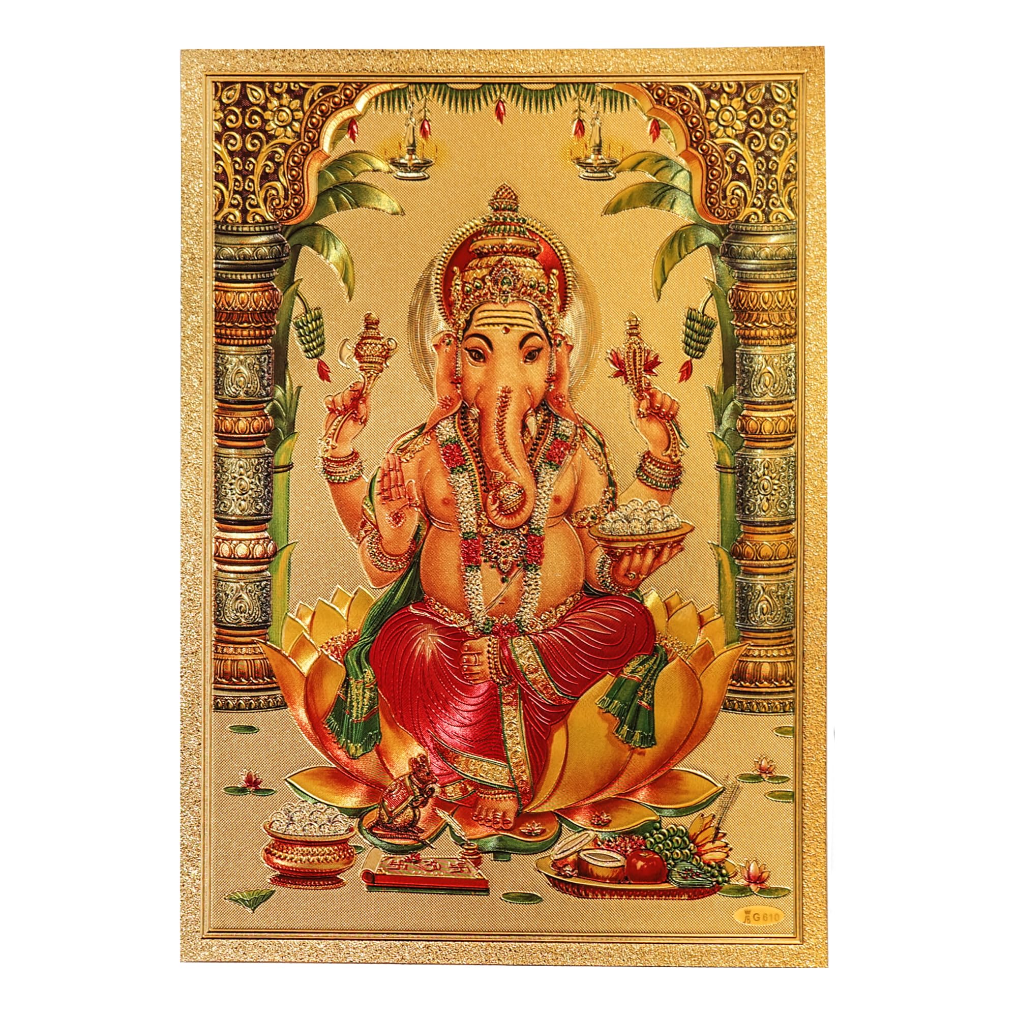 Lakshmi Goddess Poster Sticker - Gold Plated -8