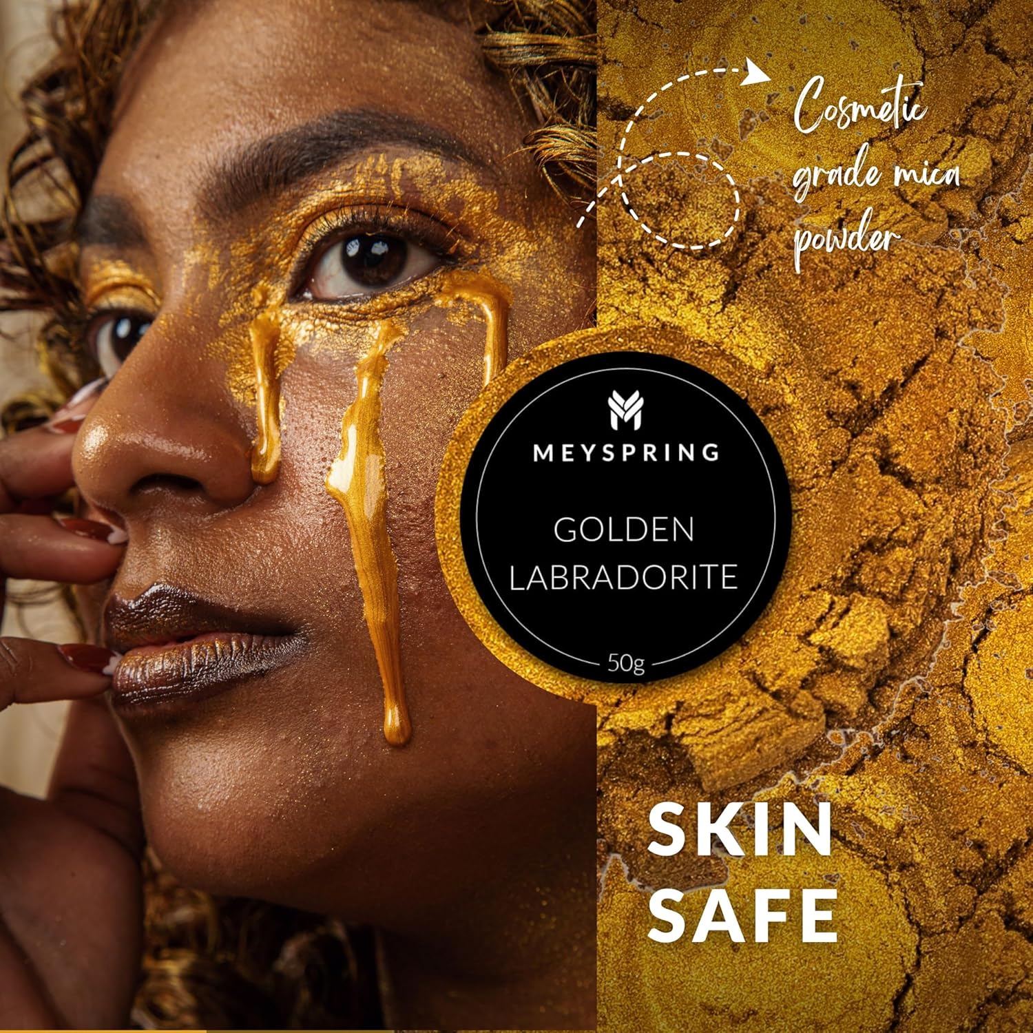 MEYSPRING Golden Labradorite Epoxy Resin Color Pigment - 50g - Mica Powder for Epoxy Resin - Image 5