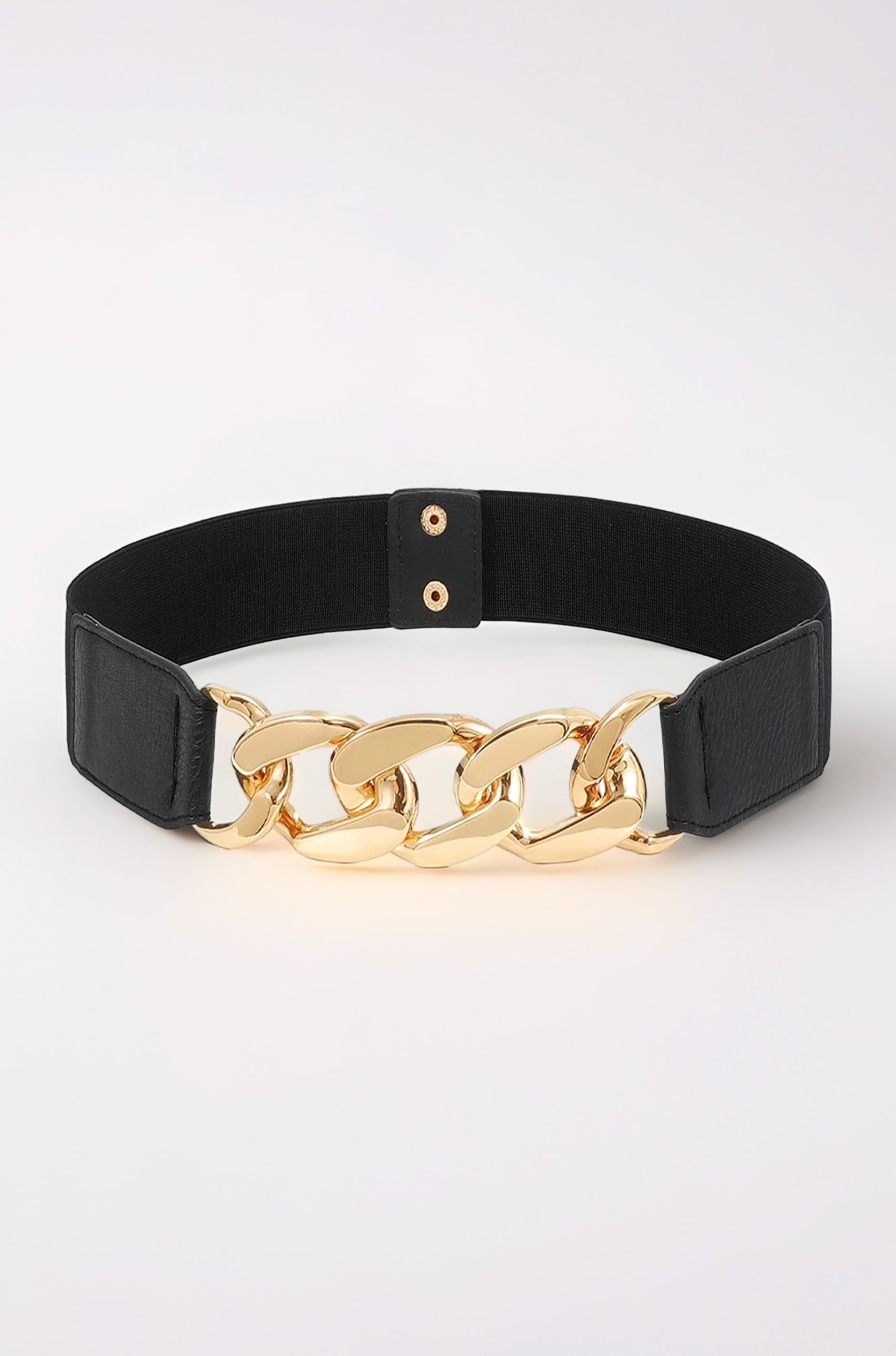 Elastic Chain Buckle Skinny Stretch Adjustable Waist Belt Stylish Design Belts Kanduro-Belt For Fancy Girls, Women Saree, Western Dress, Long Gown, Traditional, Designer Girl Gown (Black)