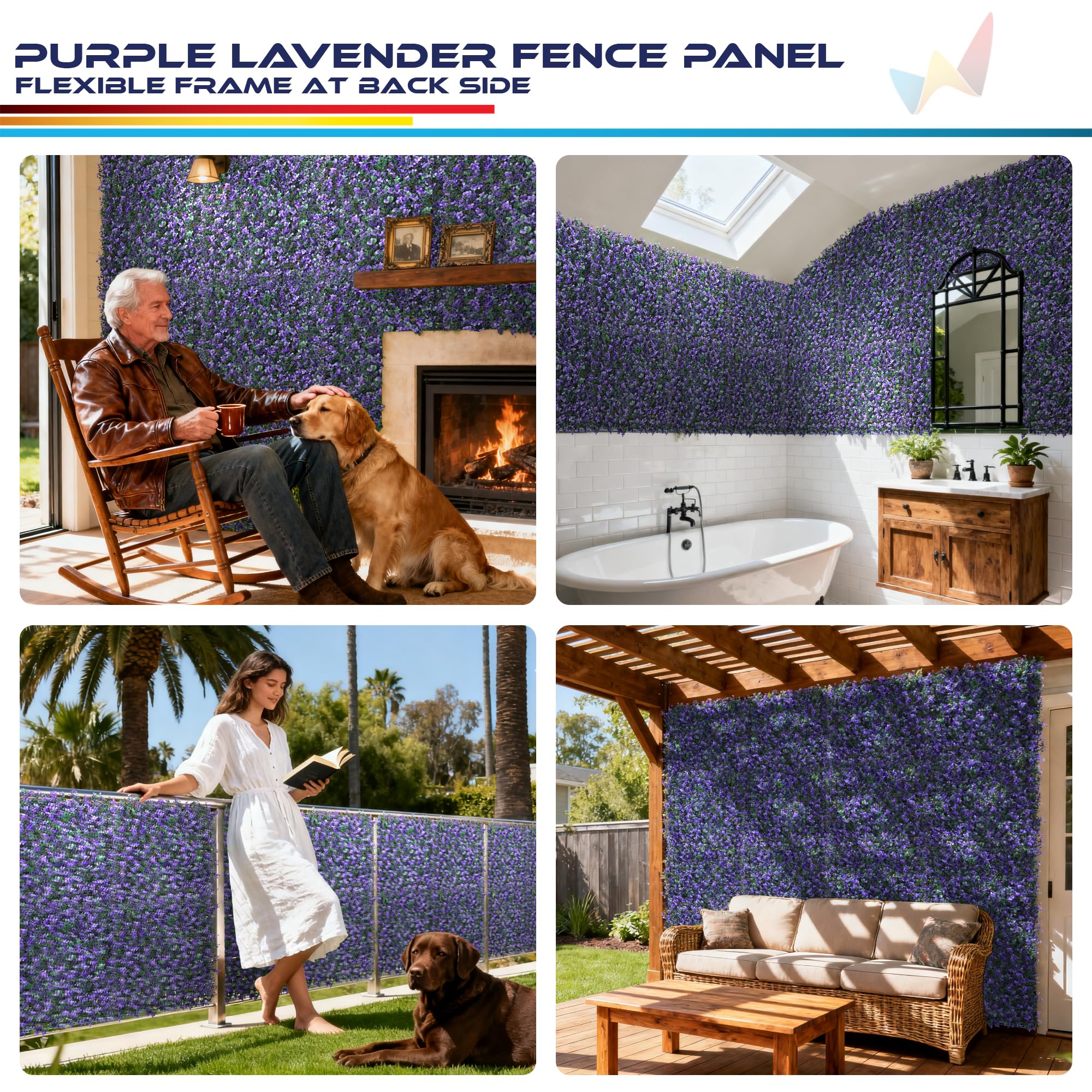 Windscreen4less 6 paneles de boj artificiales de 20 x 20 pulgadas, setos topiarios, plantas, hierba, pared, pantalla de privacidad para exteriores, interiores, jardín, patio, decoración de boda