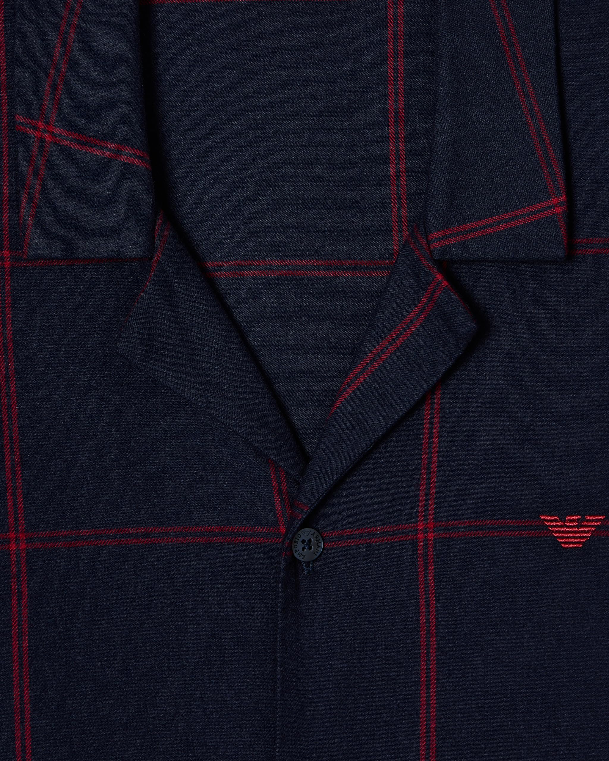 Emporio Armani Tartan Flanel Long Pajamas Pantalone del Pigiama Uomo