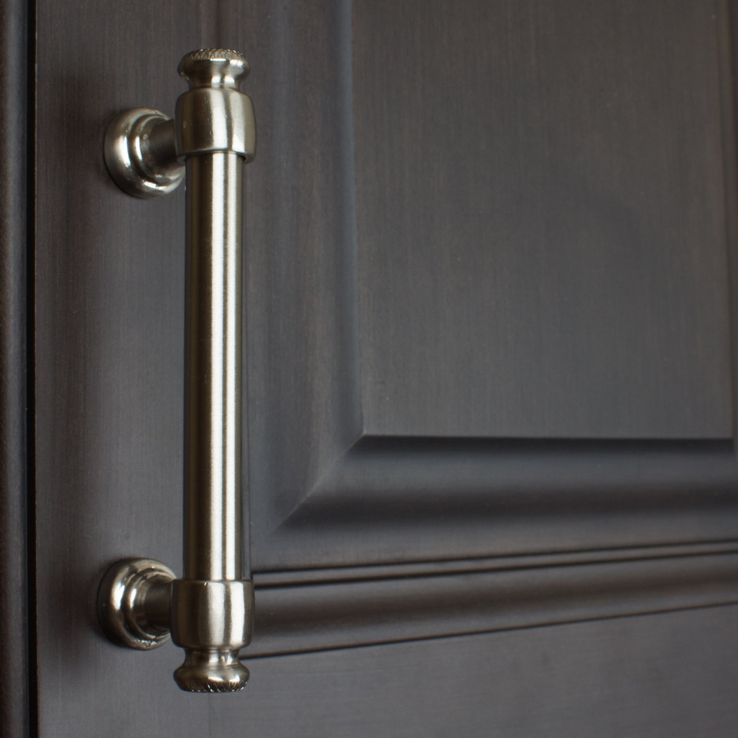 GlideRite 3" CC Twist Cabinet Handle Pull - Satin Nickel Finish, 4.5" Length
