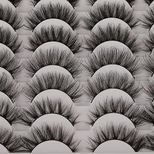 Vista 18 de ALICE - Paquete de 30 pares de pestañas postizas de visón sintético de 0.8 pulgadas, 6 estilos, volumen esponjoso 6D, estilo llamativo